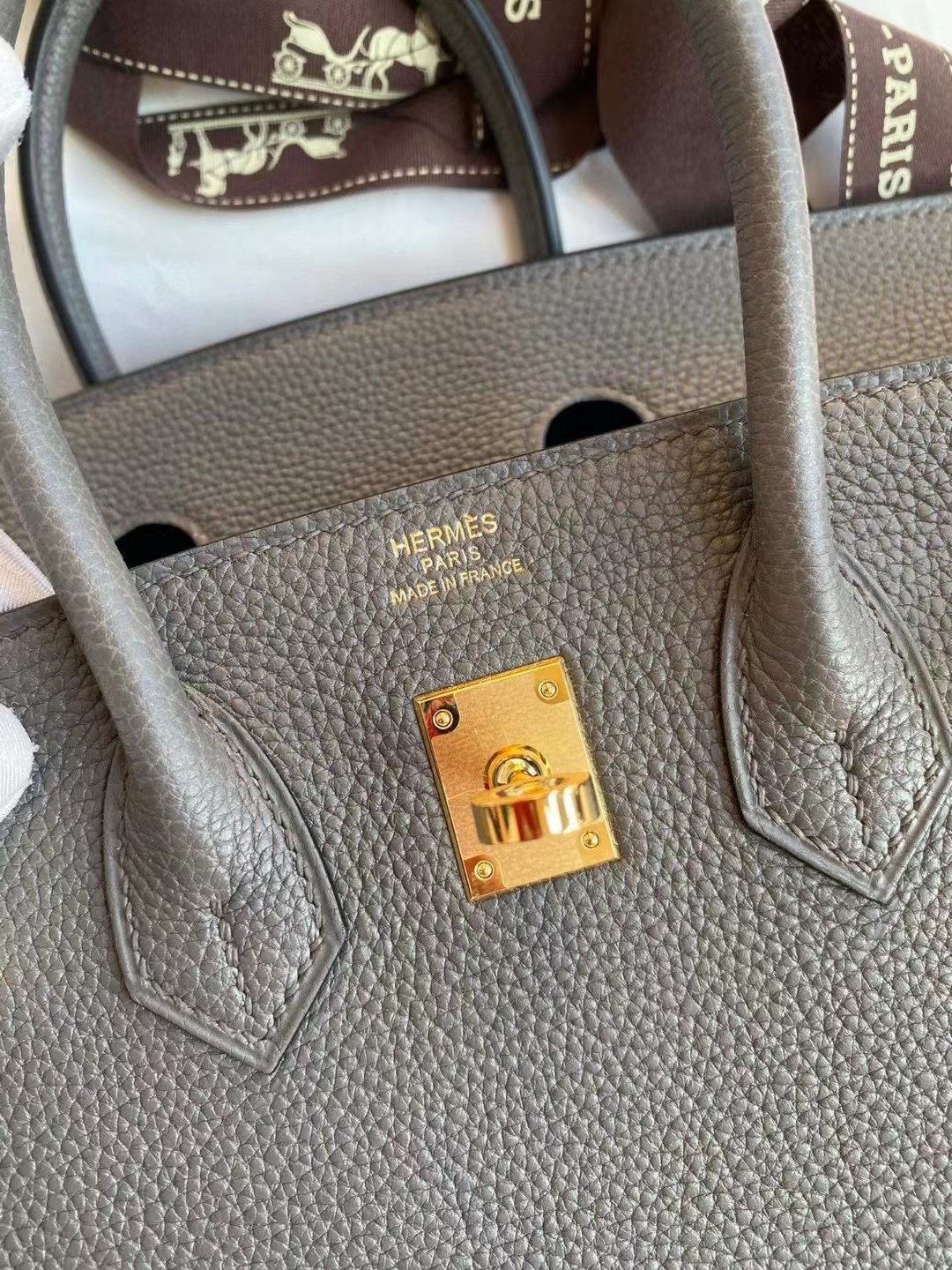 [TOP] HERMES Togo Birkin Bag 25 cm - Tinware Gray - GHW&SHW