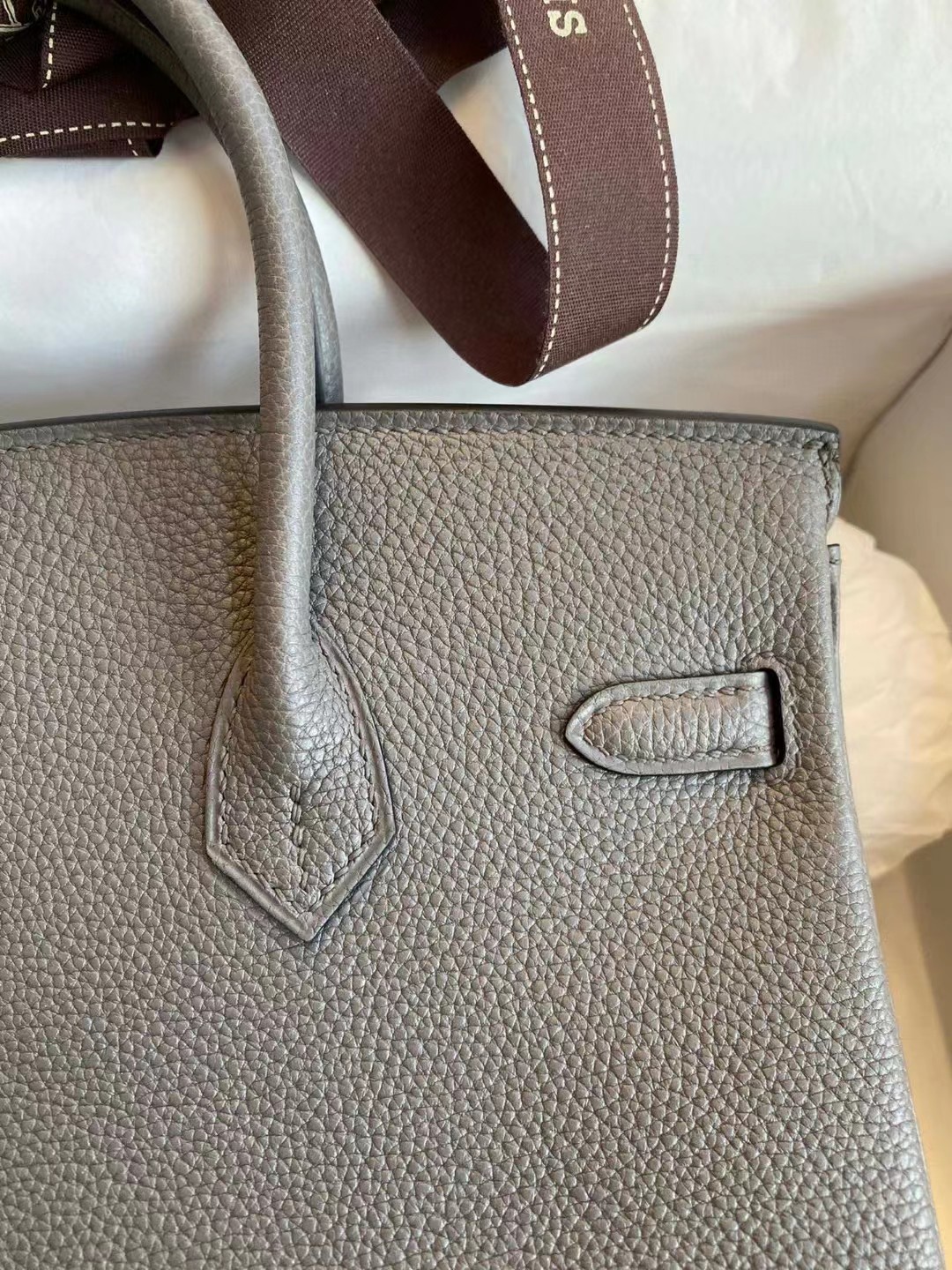 [TOP] HERMES Togo Birkin Bag 25 cm - Tinware Gray - GHW&SHW