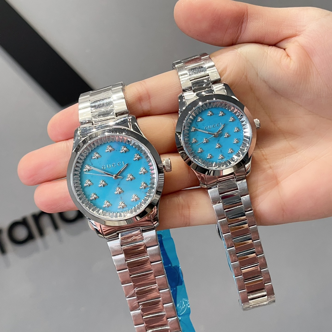 [TOP] GUCCI Cucci Bee Shape Blue Lapis Lazuli Watch - 2 Sizes