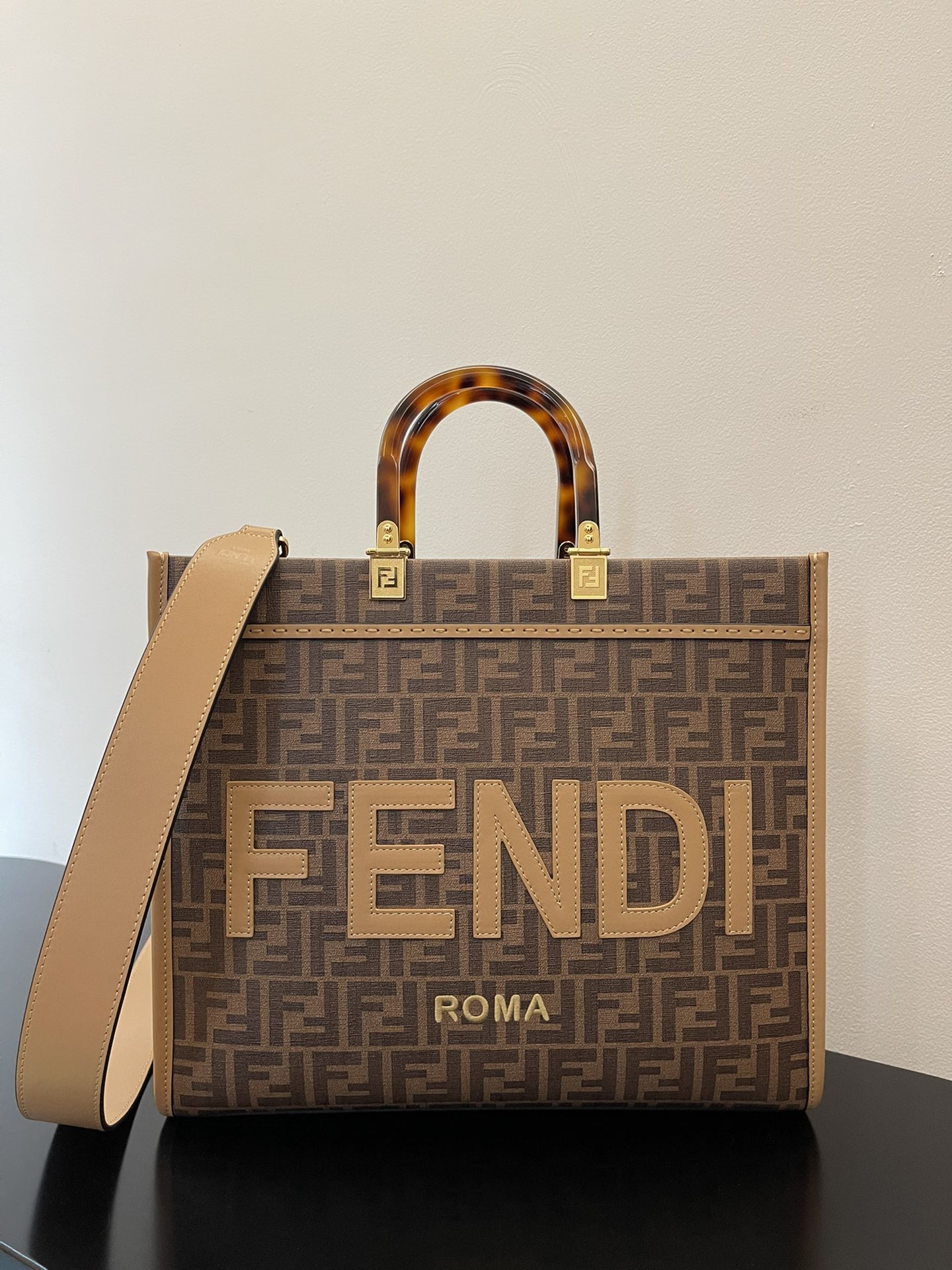 [TOP] FENDI Sunshine Shopper bags 35x31x17cm - Brown