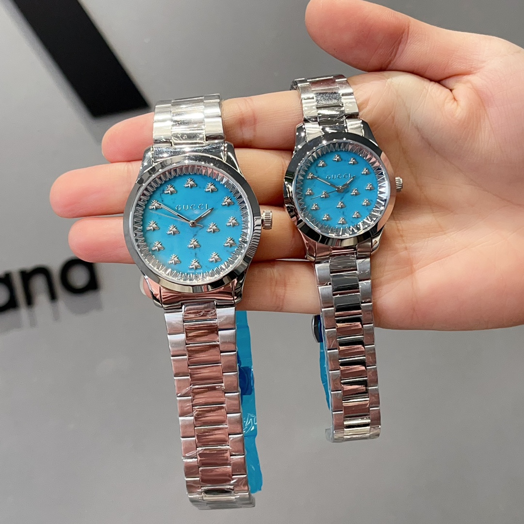 [TOP] GUCCI Cucci Bee Shape Blue Lapis Lazuli Watch - 2 Sizes