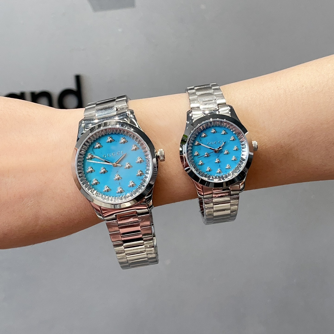 [TOP] GUCCI Cucci Bee Shape Blue Lapis Lazuli Watch - 2 Sizes
