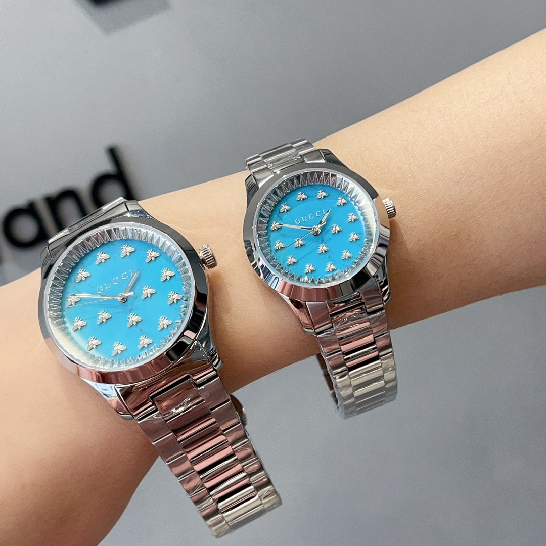 [TOP] GUCCI Cucci Bee Shape Blue Lapis Lazuli Watch - 2 Sizes