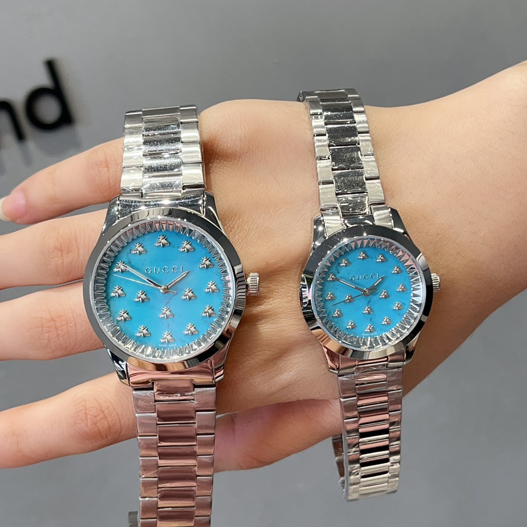 [TOP] GUCCI Cucci Bee Shape Blue Lapis Lazuli Watch - 2 Sizes