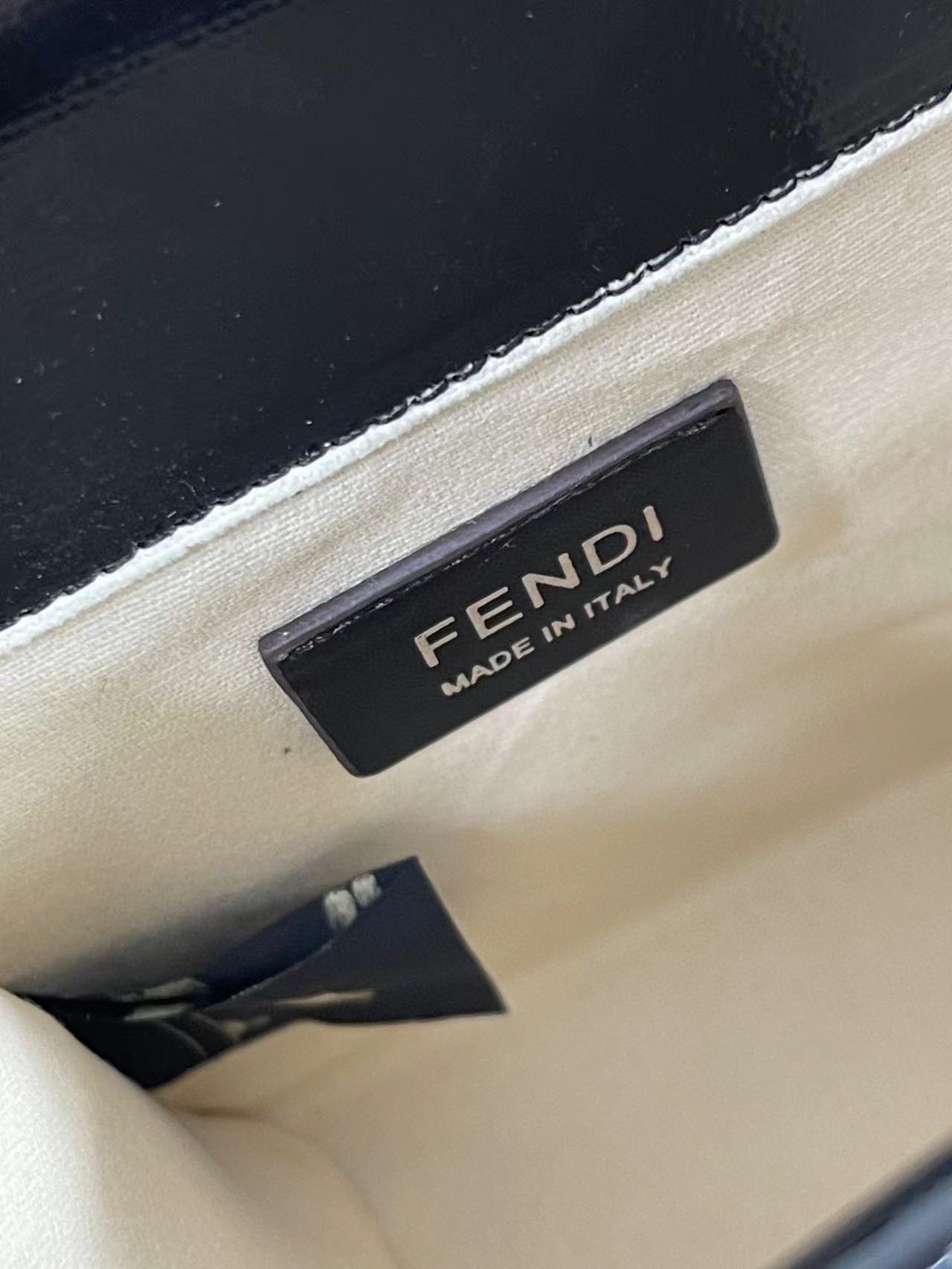 [TOP] FENDI Canvas Mini Tote Sunshine Bags - 13x6.5x18cm - Black