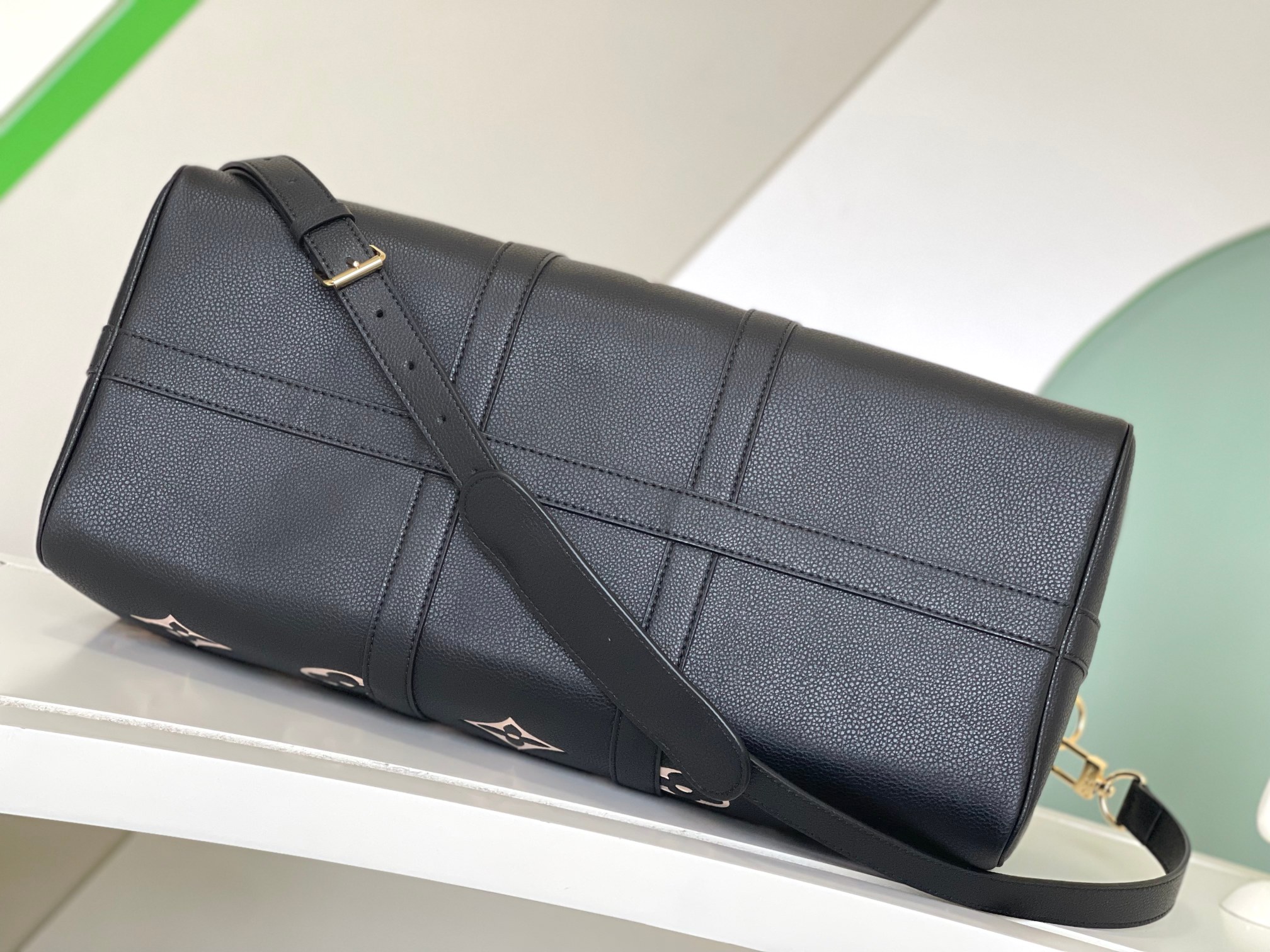 [TOP] Louis Vuitton LV Keepall Bandoulière 45 Monogram Empreinte Handbag - Black - 45x27x20cm