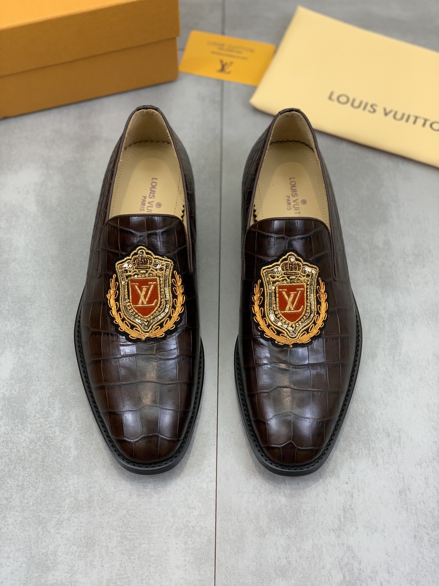[TOP] Louis Vuitton LV Men's Business Leather Shoes - 2 Colors