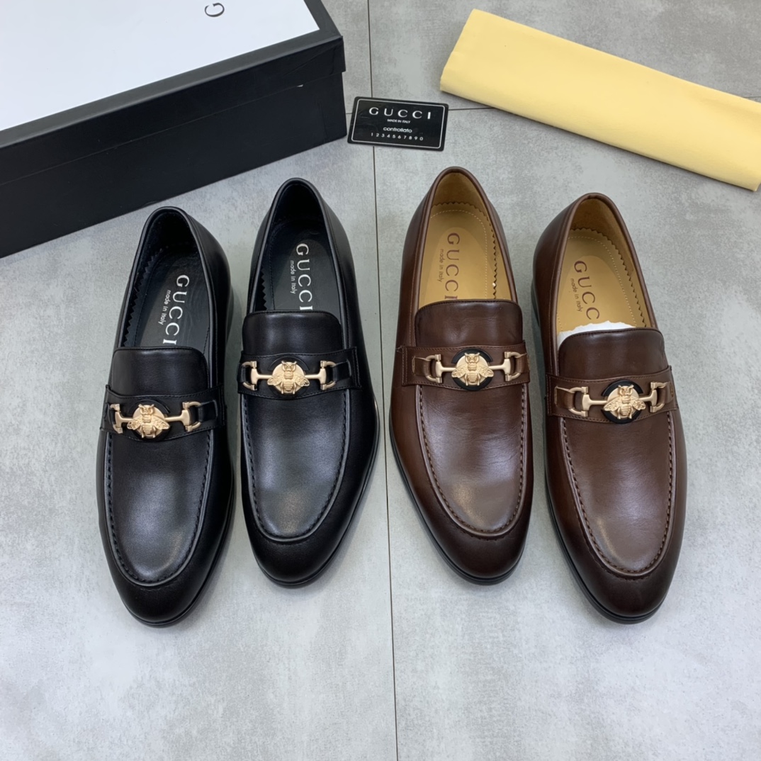 [TOP] GUCCI Men's Business Leather Shoes - 2 Colors