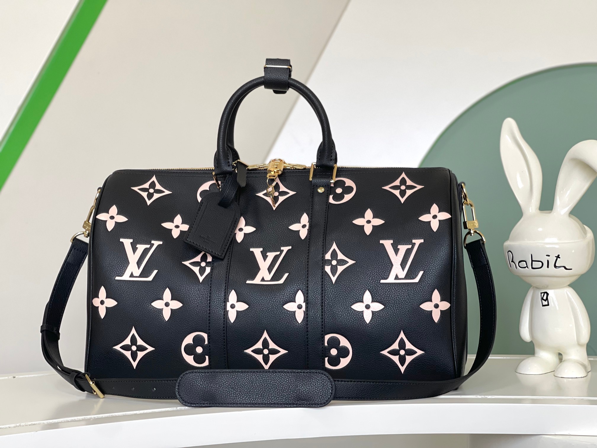 [TOP] Louis Vuitton LV Keepall Bandoulière 45 Monogram Empreinte Handbag - Black - 45x27x20cm
