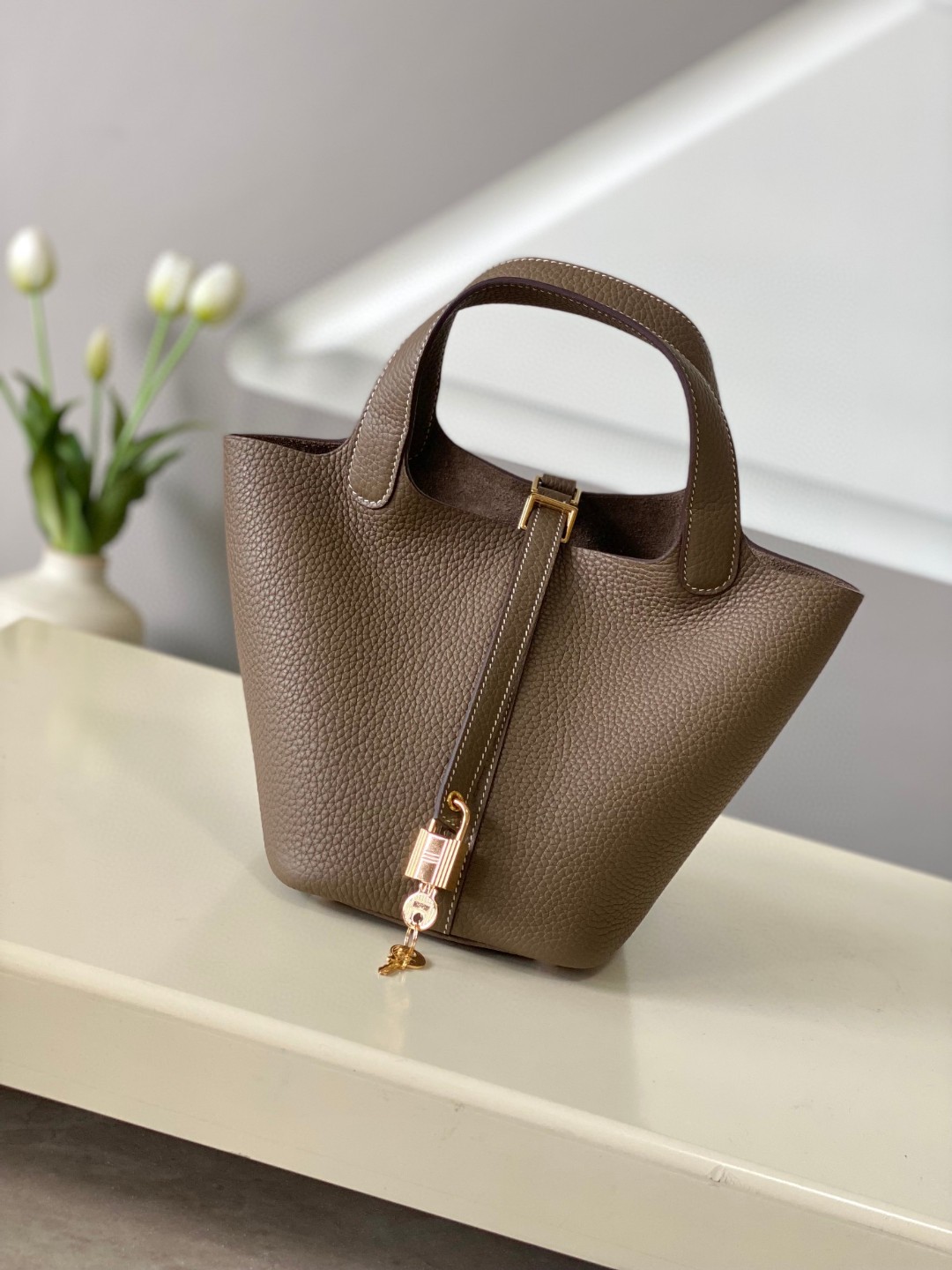 [TOP] HERMES Picotin Lock Bag TC Leather - 18cm - 3 Colour - GHW