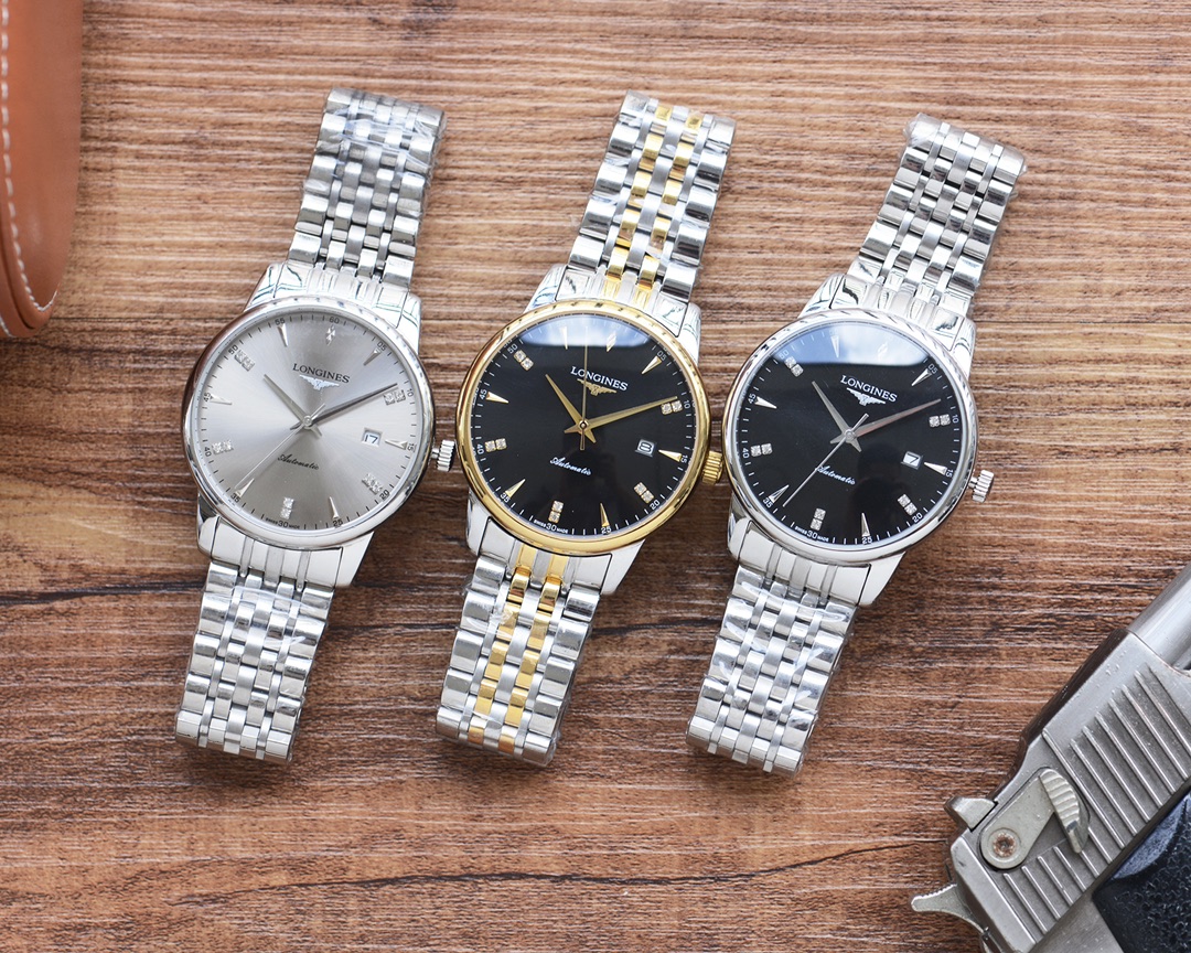 [TOP] LONGINES Fine Men's Steel Strip Watch 41mm - 3 Colors