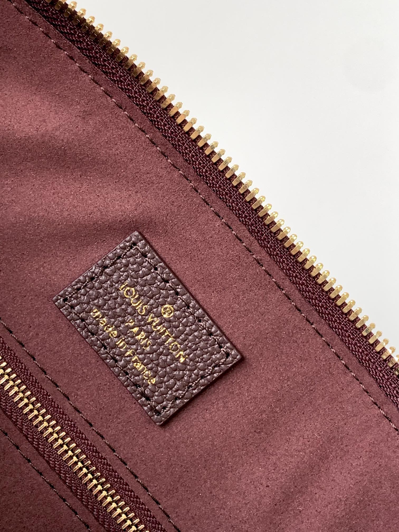 [TOP] Louis Vuitton LV Monogram Empreinte Speedy Bags - 25x19x15CM - Jujube Red&GHW