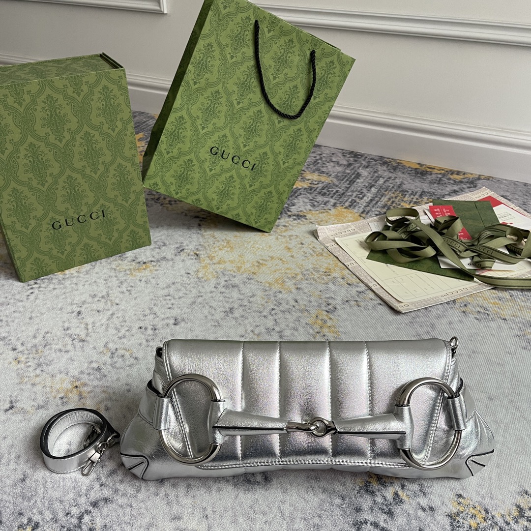 [TOP] GUCCI G*G Imported Cowhide Handbags - 27x11.5x5cm - Six Colors