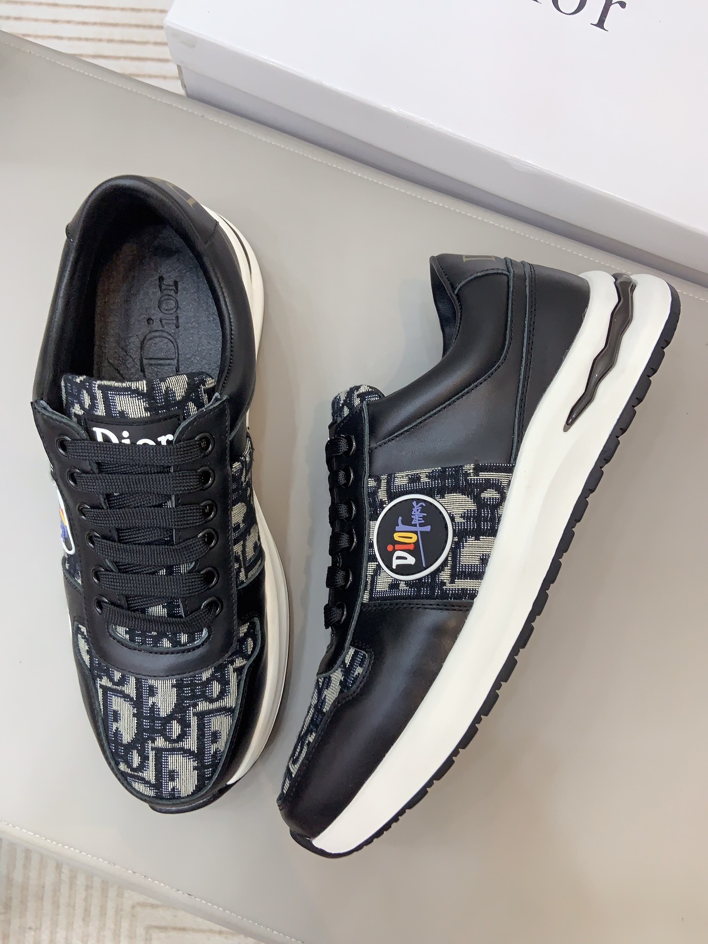 [TOP] Christian Dior Leather And Mesh Cloth Surface Casual Shoes - 2 Colors