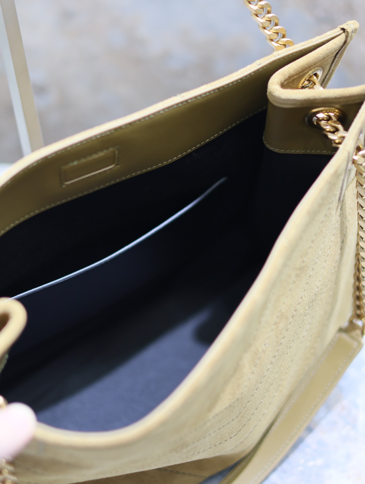 [TOP] Yves Saint Laurent YSL Medium Niki Shopping Bag - 33x27x11.5cm - Army Green