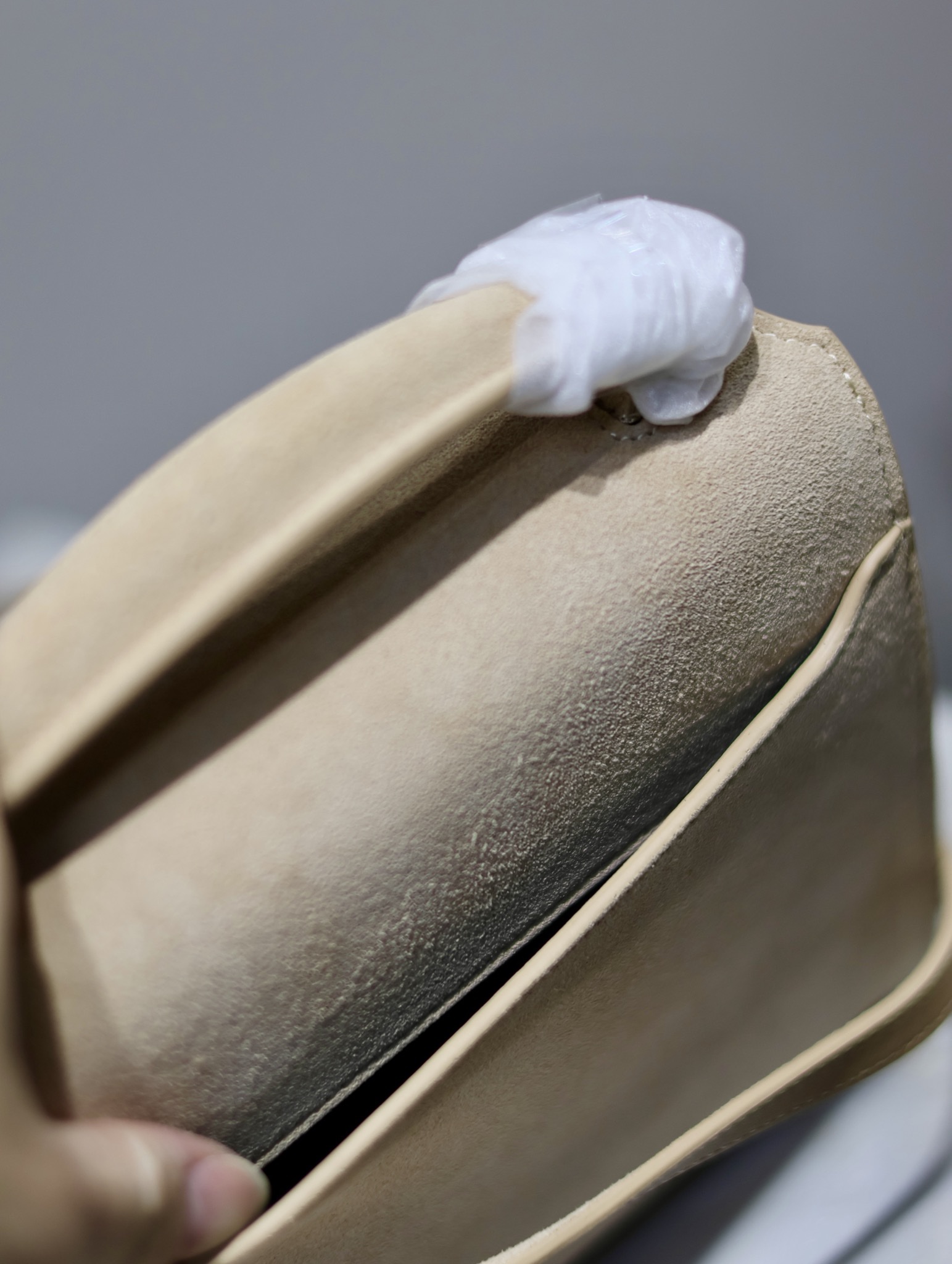 [TOP] Yves Saint Laurent YSL Cassandra Suede Paired With Cowhide Briefcase - 20×16x7.5cm - GHW