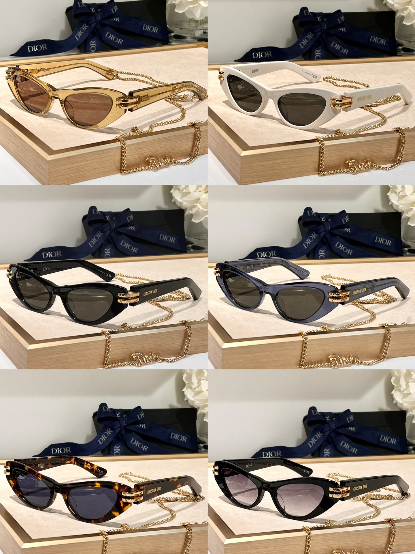 [TOP] Christian Dior Chain Sunglasses - 6 Colors