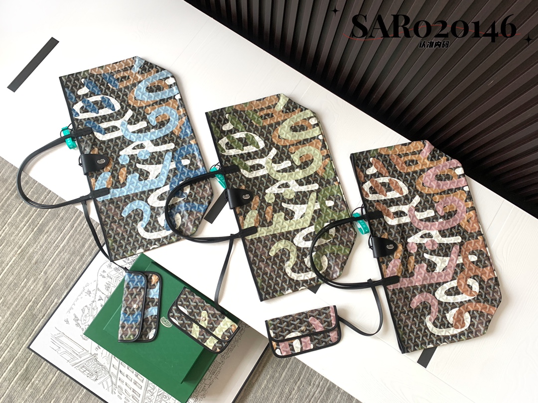 [TOP] Goyard Saint Louis Bag with Camouflage Letters 34x15x28cm/40x20x34cm - 3 Color