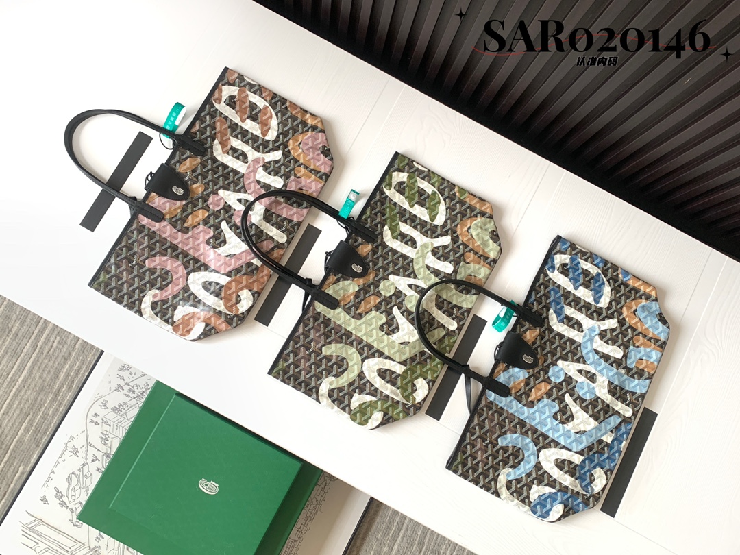 [TOP] Goyard Saint Louis Bag with Camouflage Letters 34x15x28cm/40x20x34cm - 3 Color