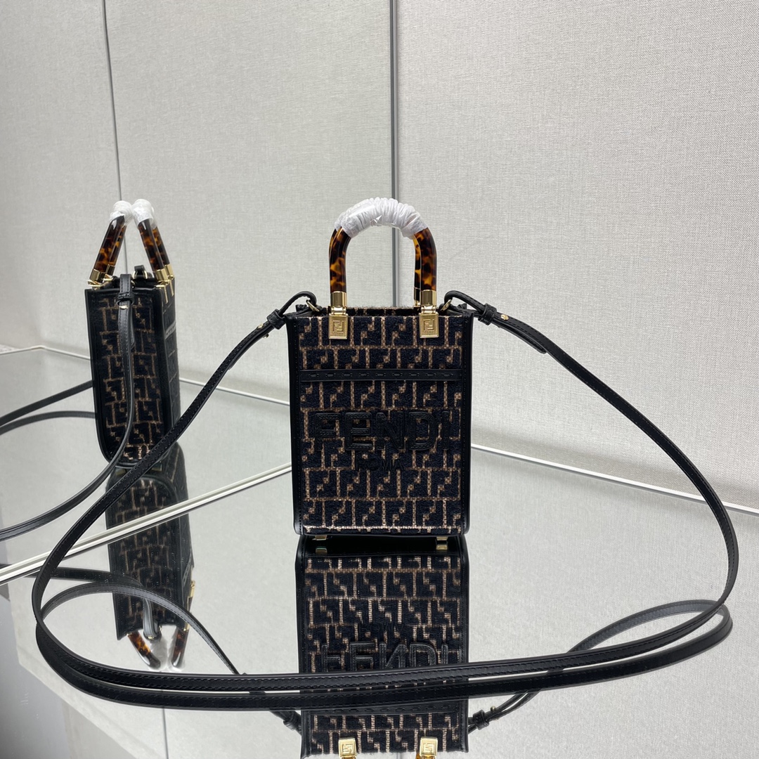 [TOP] FENDI Sunshine Mini Tote bag - Black