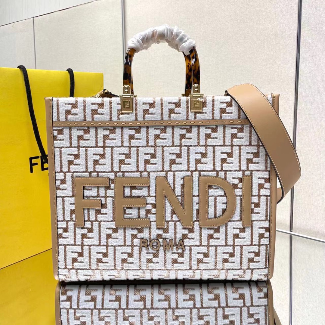 [TOP] FENDI Braid Sunshine Tote Bags 35x31x17cm - Two Colors