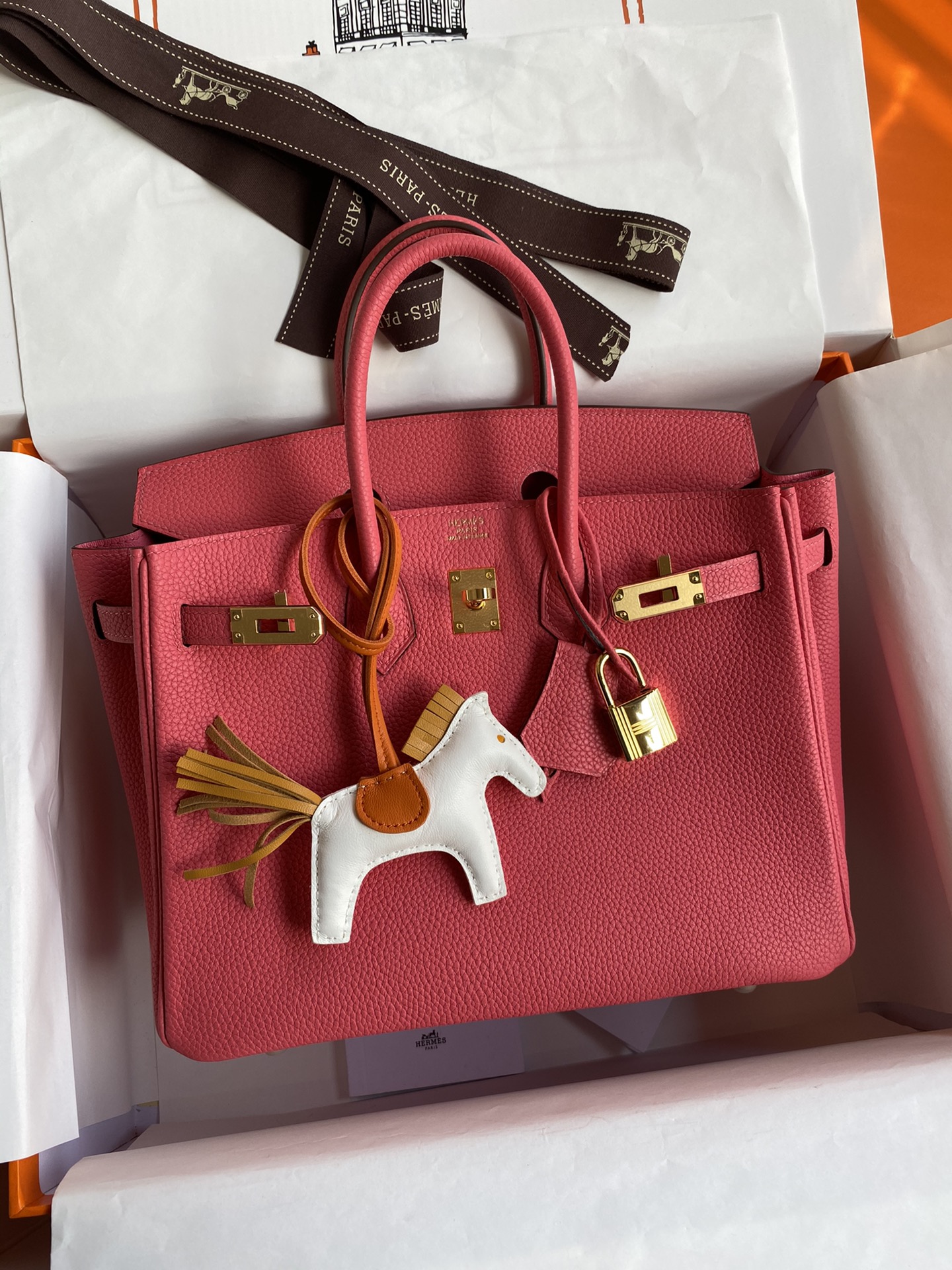 [TOP] HERMES Togo Birkin Bag 25cm - 2 Colors - GHW