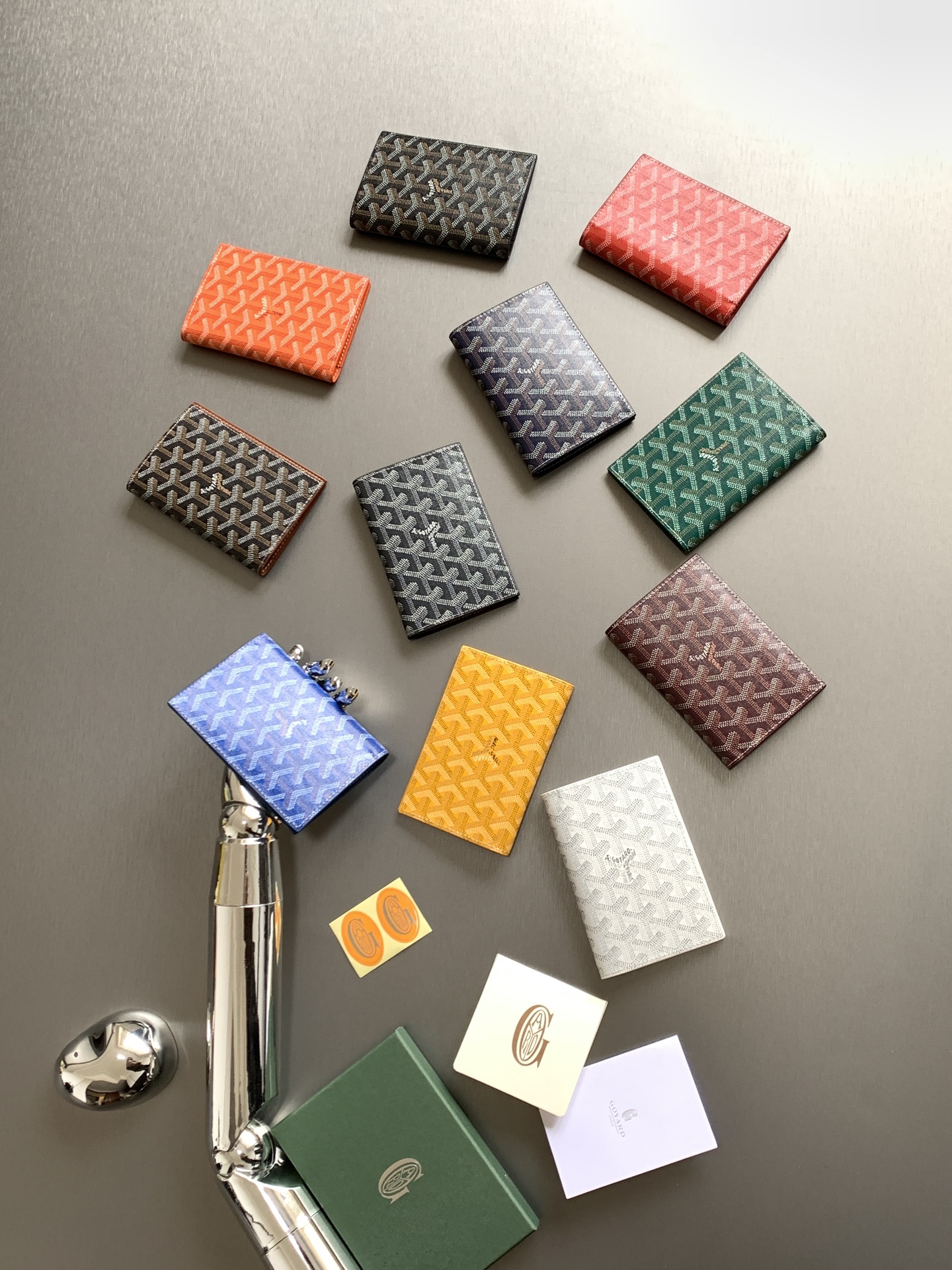 [TOP] Goyard Grenelle Passport Holder 1.5x10x14cm - 10 Color