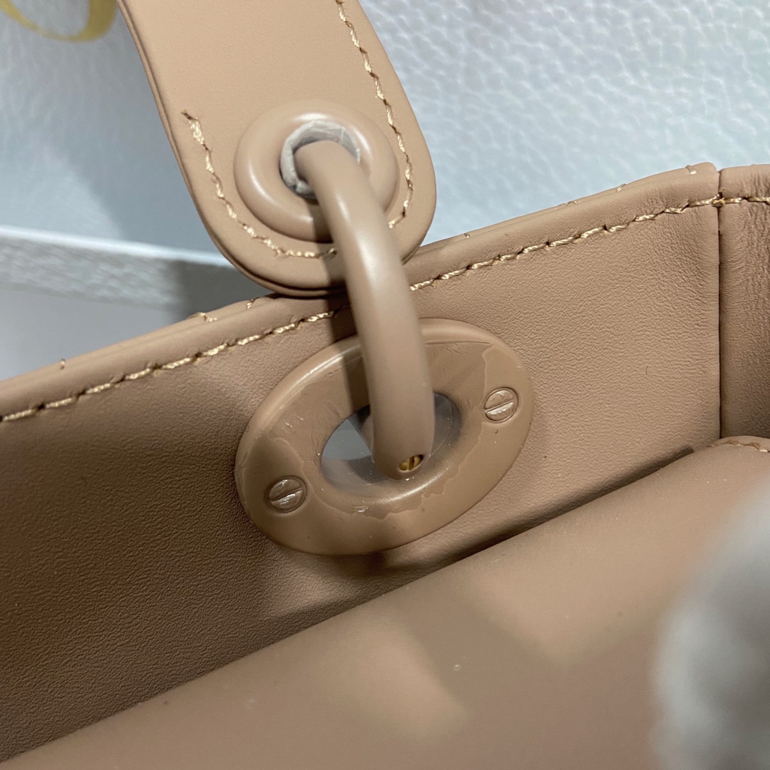 [TOP] Christian Dior Lady Christian Dior Bag Calfskin Matte Deerskin Velvet Lining 20x17x8 cm - Pink