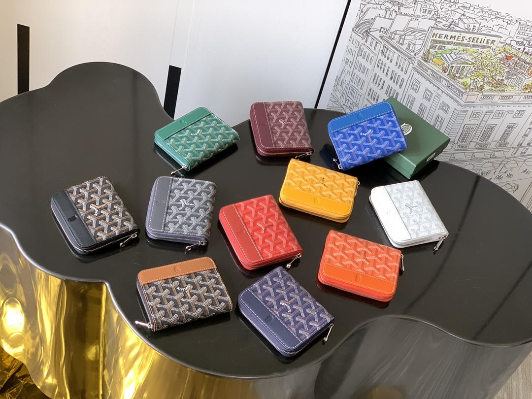 [TOP] Goyard Matignon Mini Coin Purse 7.5x1.8x10.4cm - 11 Color