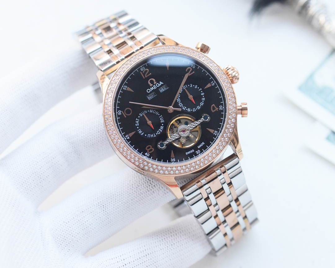 [TOP] OMEGA Men's Watch 316L Stainless Steel Strap Watch 42mm - 6 Colors