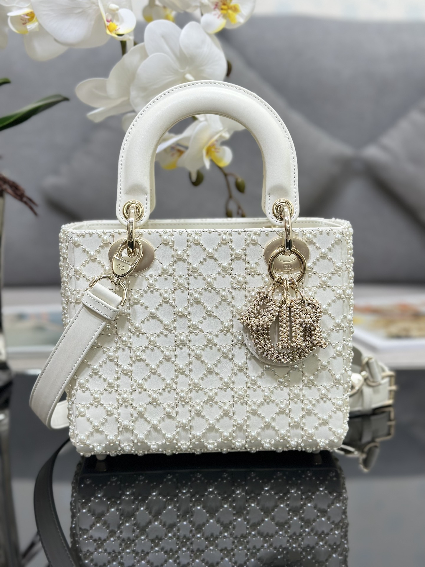 [TOP] Christian Dior Pearl Lady Christian Dior Bags - 20x16.5x8cm - 2 Colors