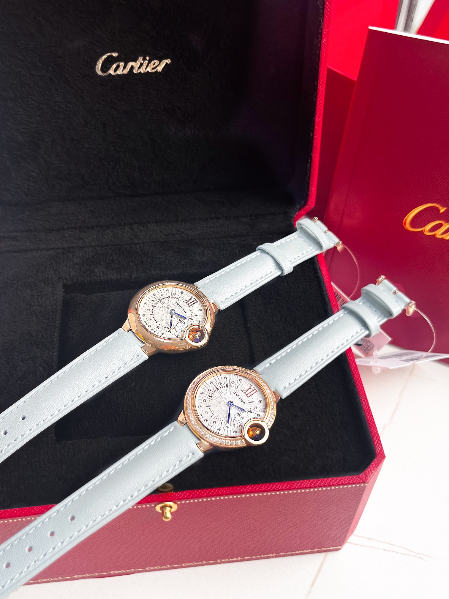 [TOP] Cartier blue balloon watch luxury series 33mm