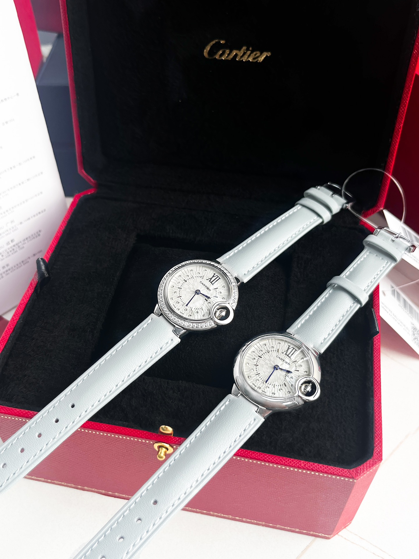 [TOP] Cartier blue balloon watch luxury series 33mm