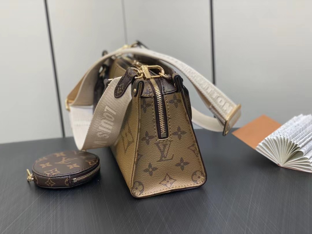 [TOP] Louis Vuitton LV  On The Go Bag  25x13x10 cm-Brown