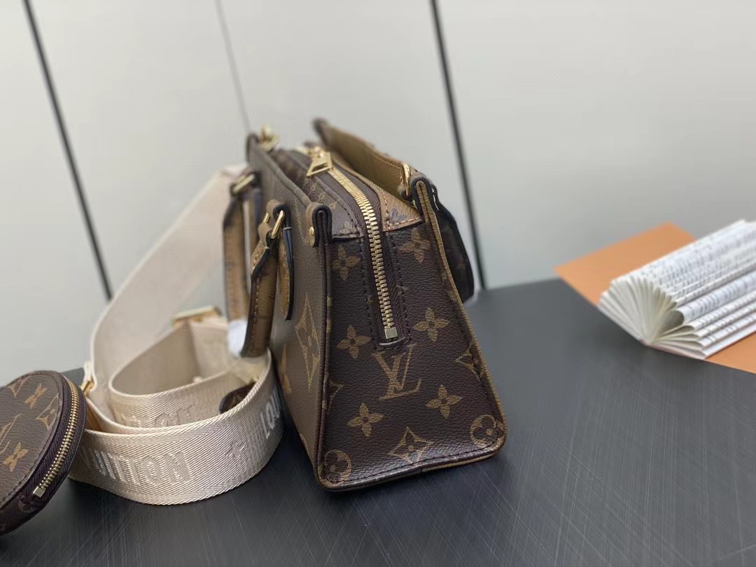 [TOP] Louis Vuitton LV  On The Go Bag  25x13x10 cm-Brown