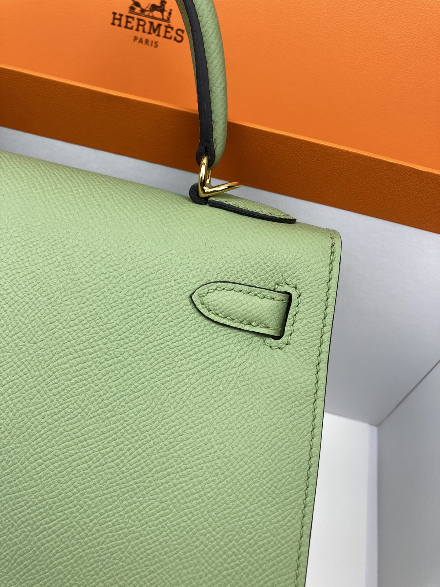 [TOP] HERMES Kelly Epsom Leather 25cm - Green - SHW&GHW