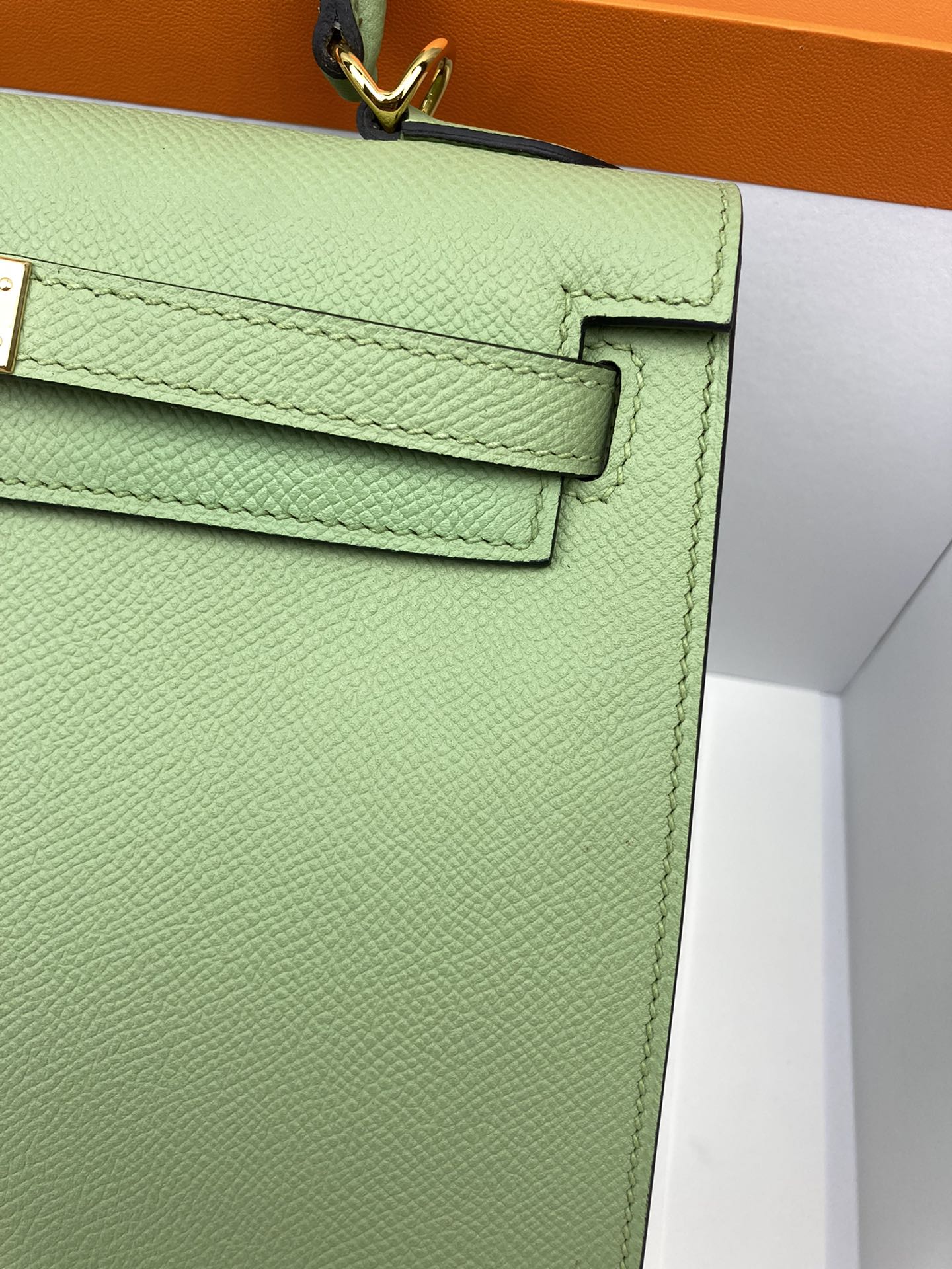 [TOP] HERMES Kelly Epsom Leather 25cm - Green - SHW&GHW