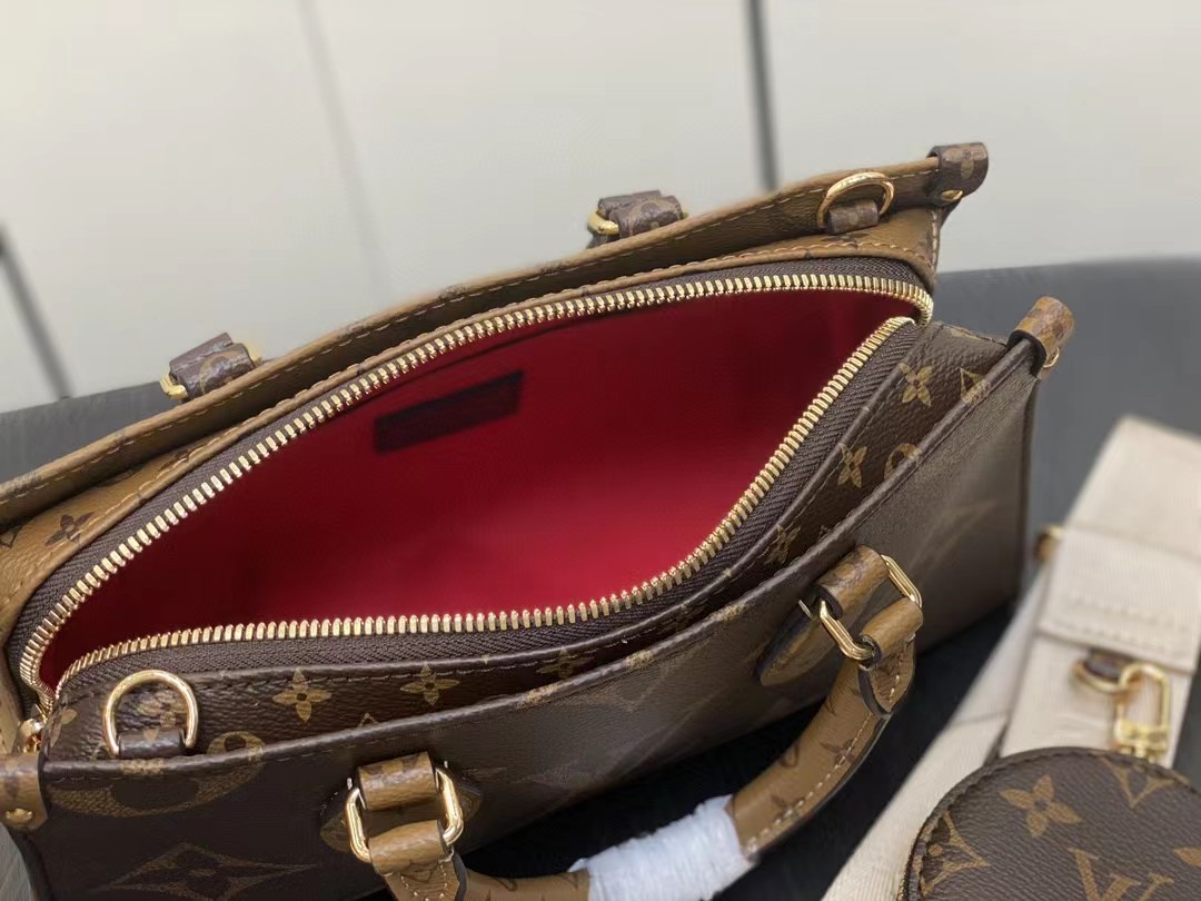 [TOP] Louis Vuitton LV  On The Go Bag  25x13x10 cm-Brown