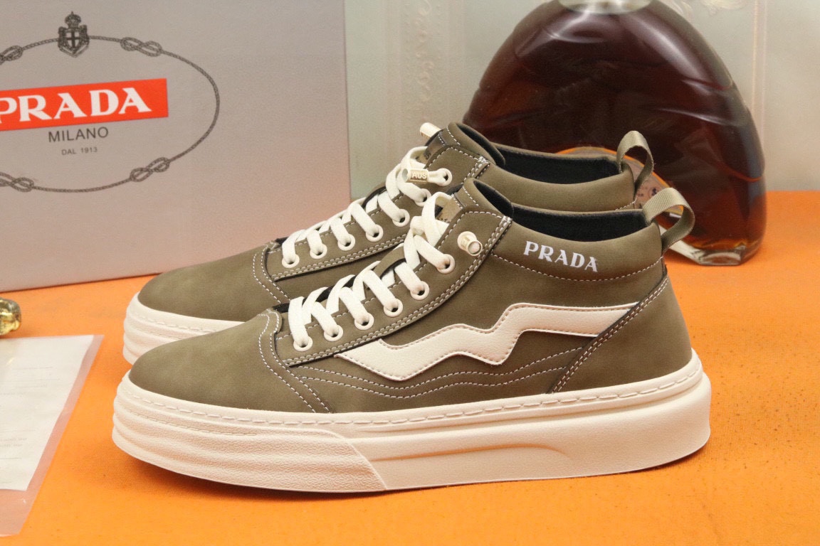 [TOP] PRADA Men's Cowhide Shoes - 3 Colors