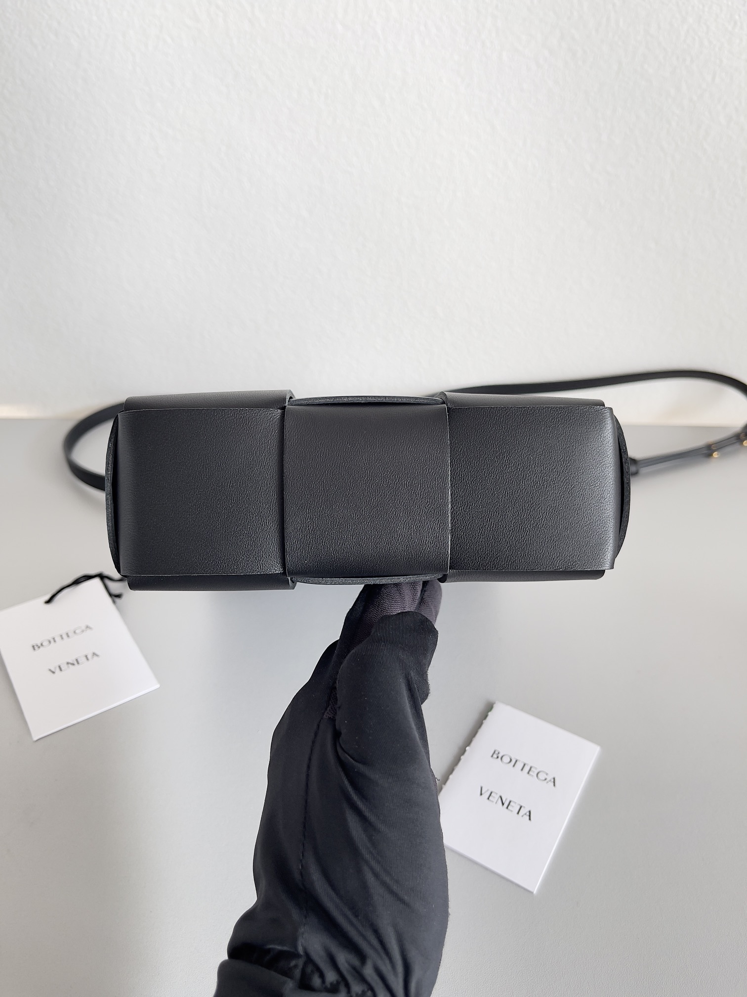 [TOP] Bottega Veneta BV Small Tote Bags Lambskin 18*7*22.5 CM  - Black