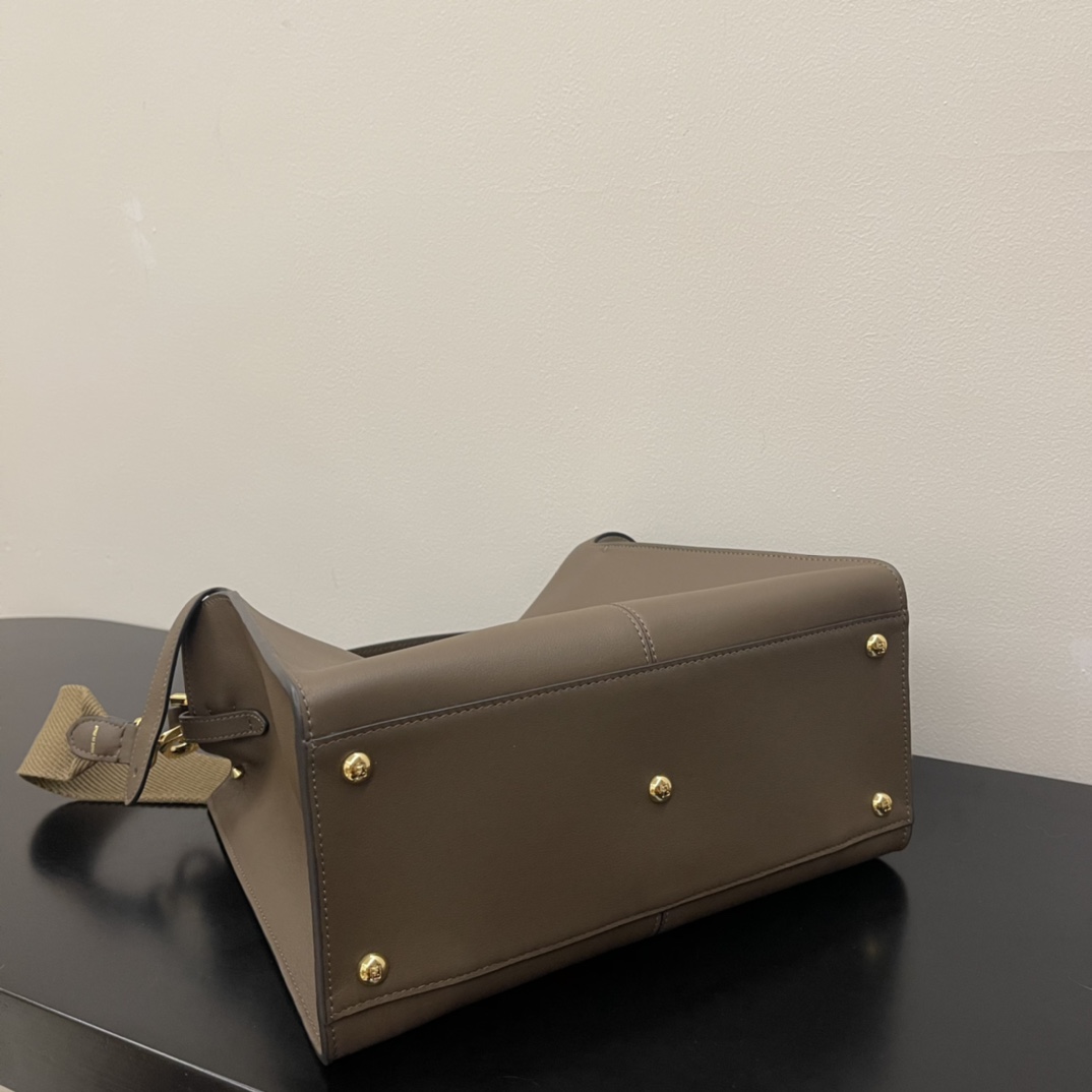 [TOP] FENDI Medium Peekaboo X-Lite Handbag - 30x25x14CM - Dark Grey