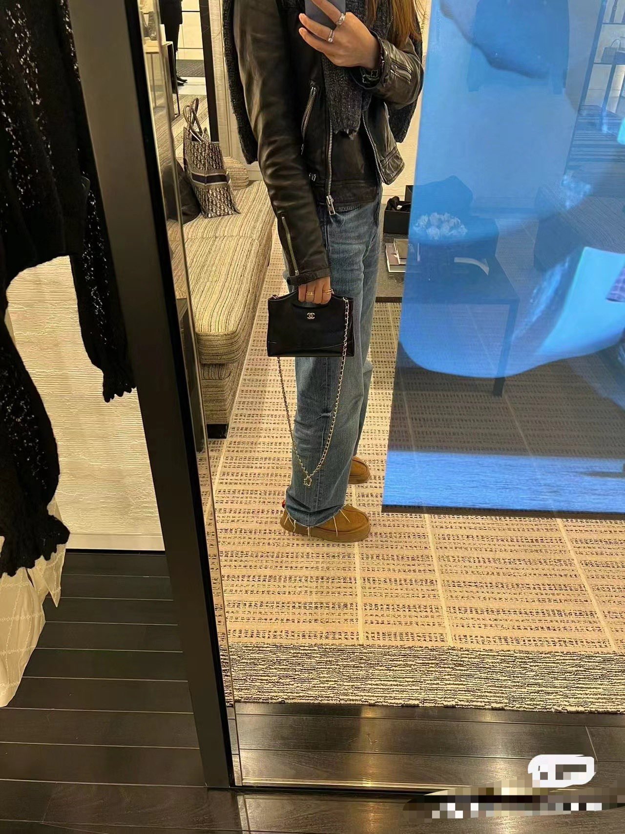 [TOP] CHANEL Cowhide Mini Handbag - 17.5X20.5CM - GHW&Black -