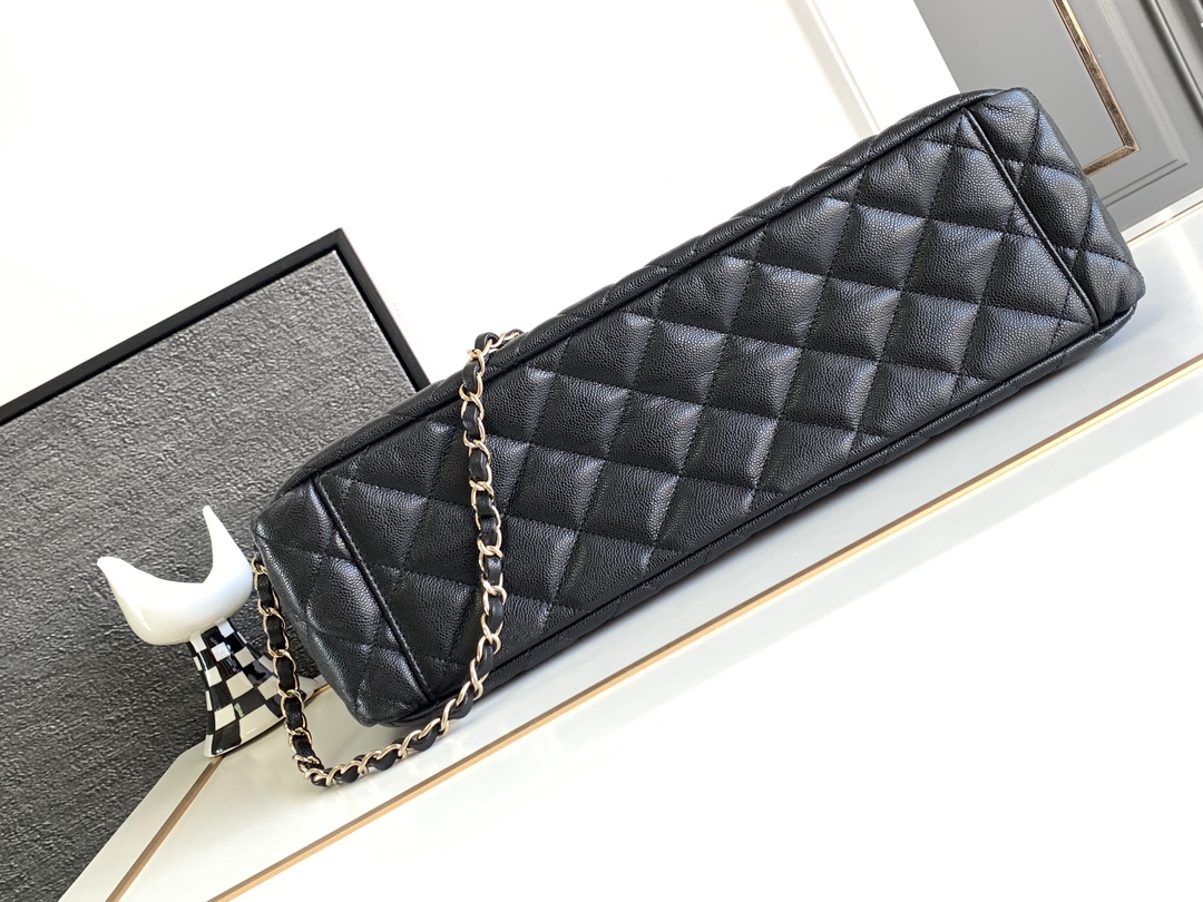 [TOP] CHANEL Large Chain Crossbody Bag - 40x26x12cm - GHW&Black