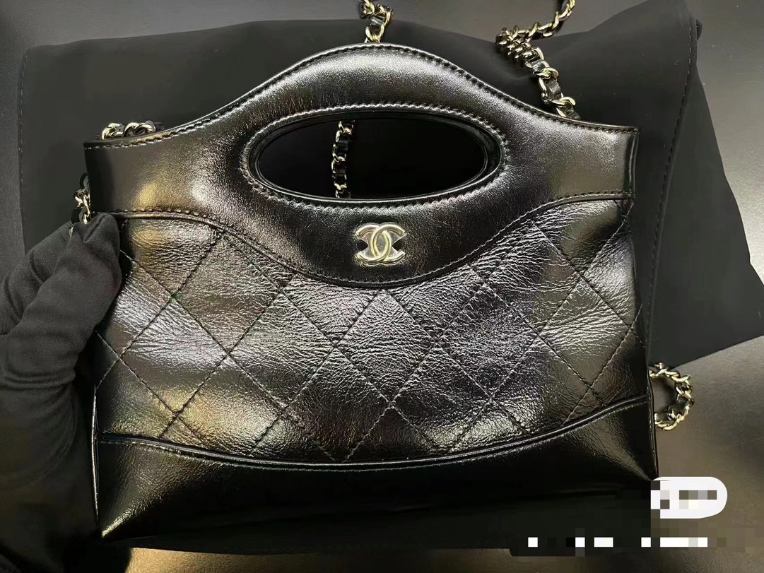 [TOP] CHANEL Cowhide Mini Handbag - 17.5X20.5CM - GHW&Black -