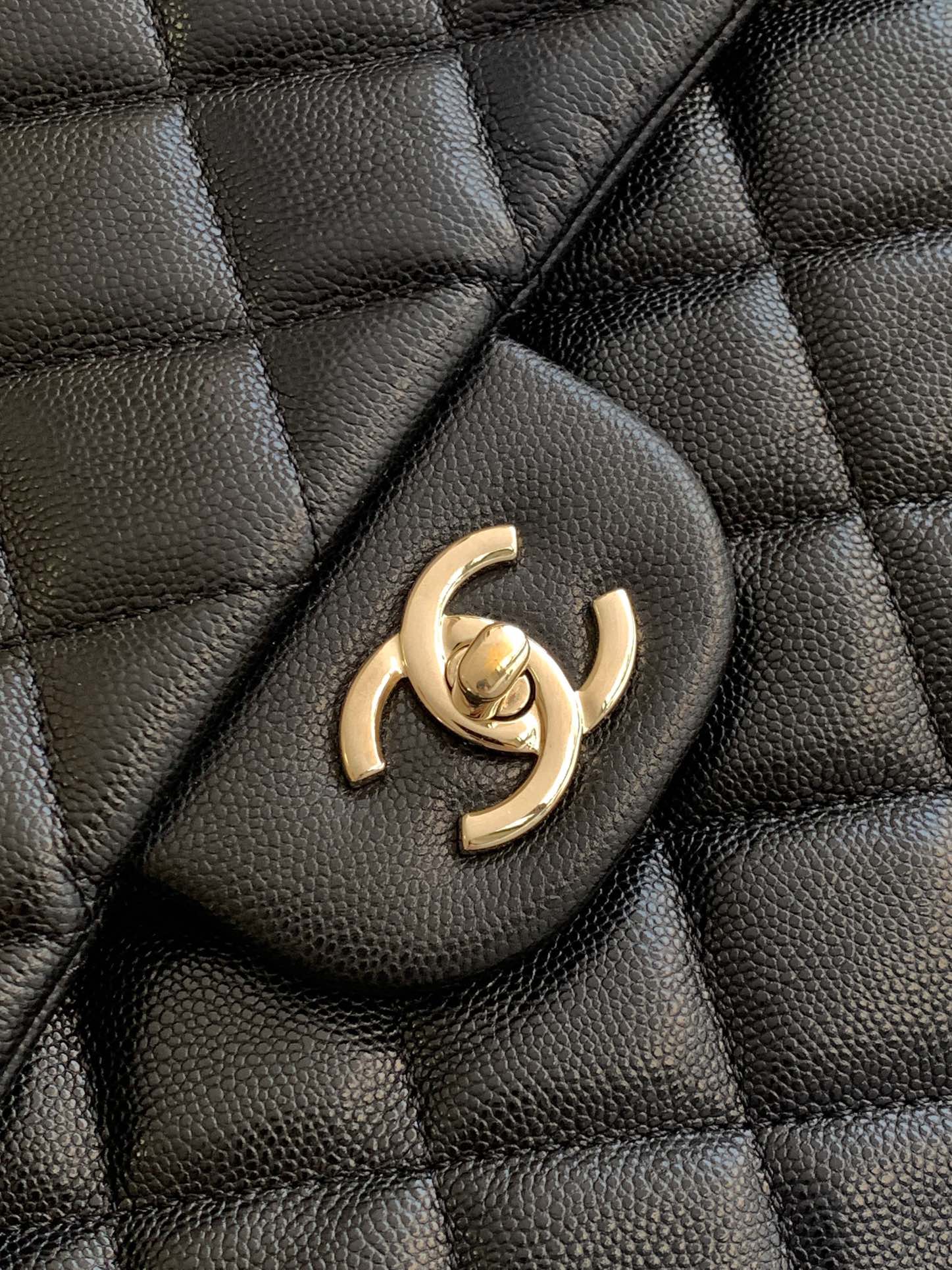 [TOP] CHANEL Large Chain Crossbody Bag - 40x26x12cm - GHW&Black