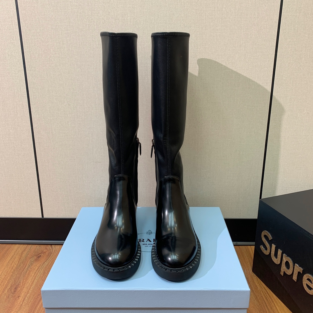 [TOP] PRADA Elastic Boots - Black