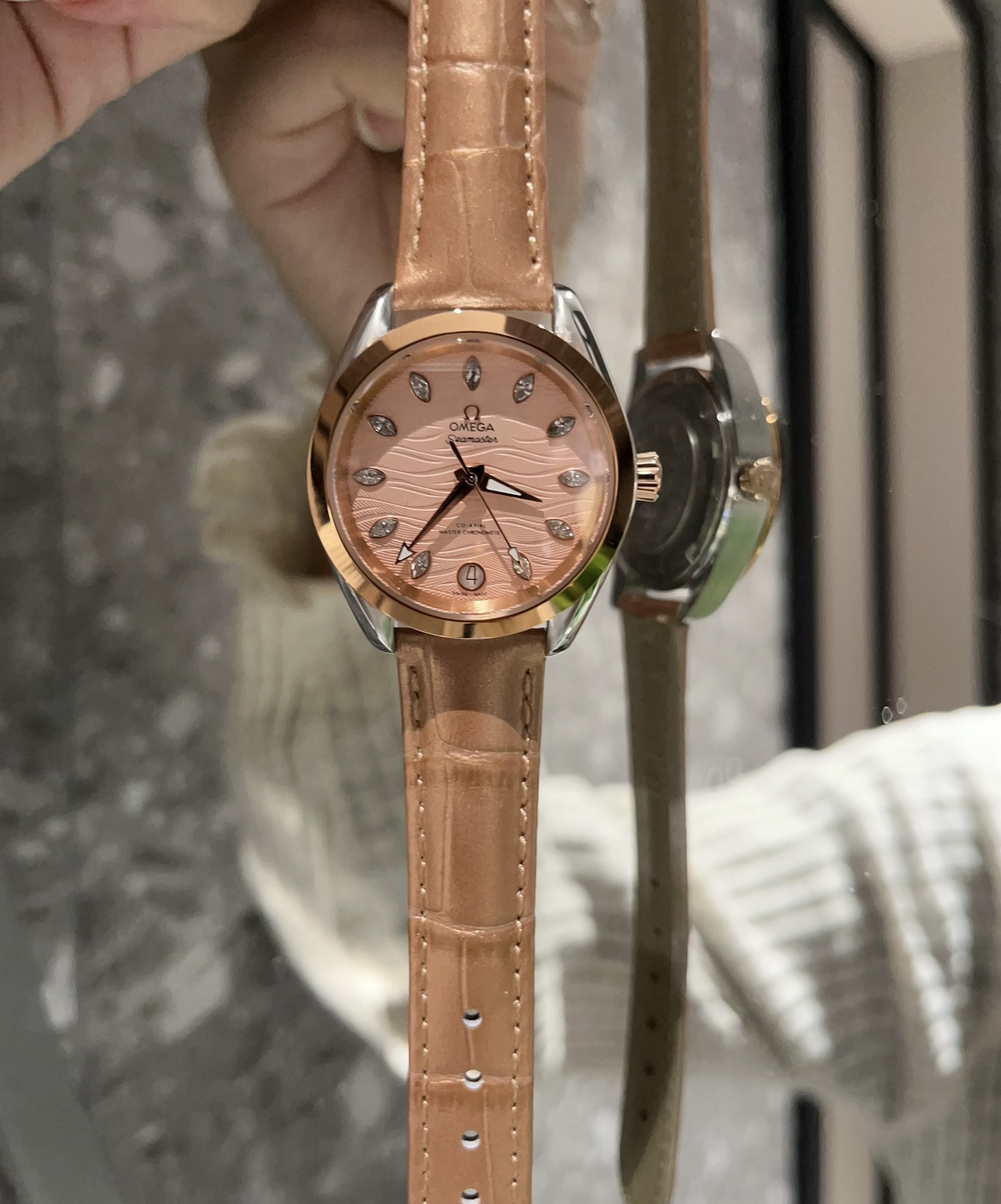 [TOP] OMEGA Omega Aquq Terra Shades Seahorse Swiss Movement Watch - 34mm