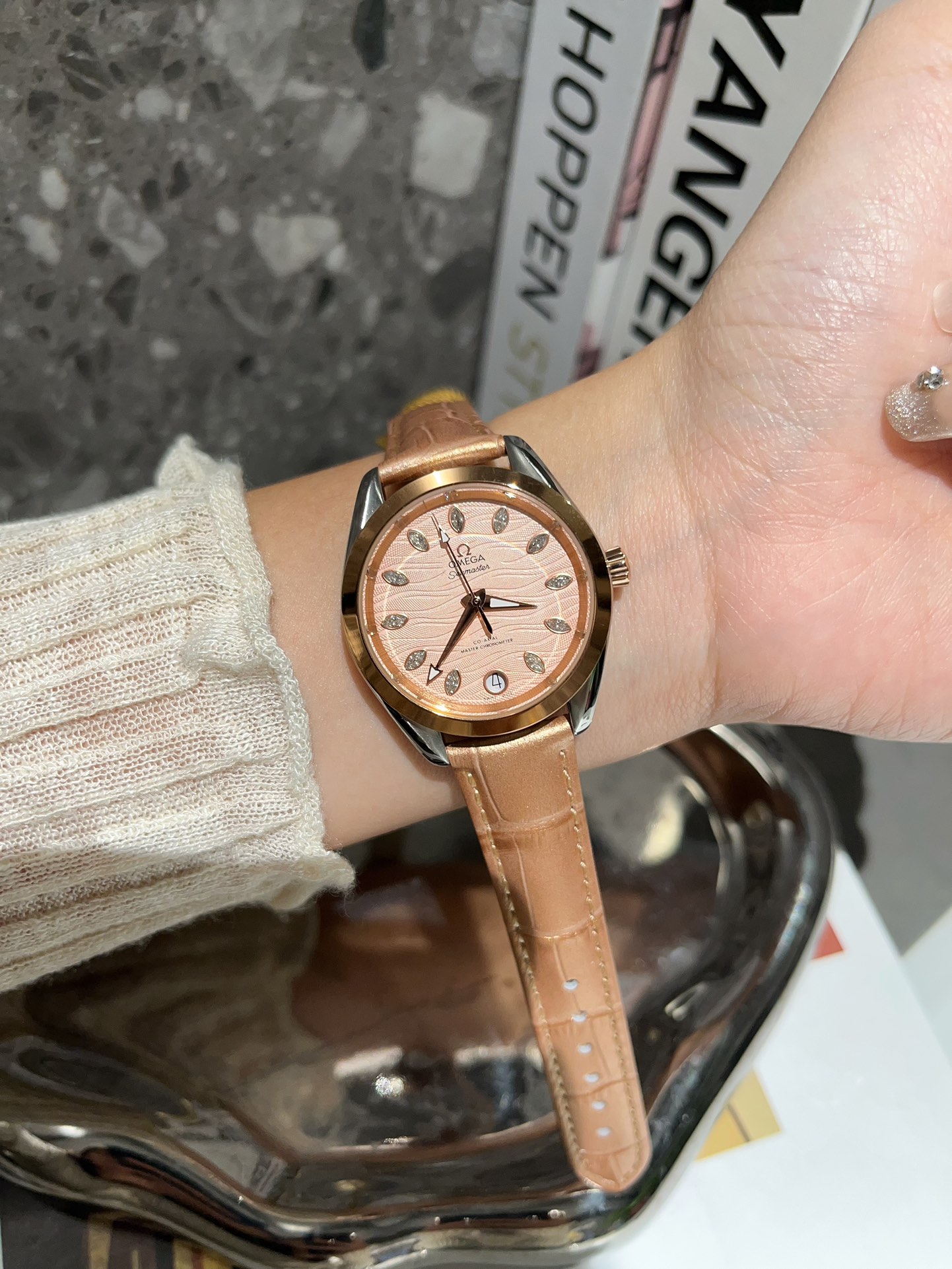 [TOP] OMEGA Omega Aquq Terra Shades Seahorse Swiss Movement Watch - 34mm