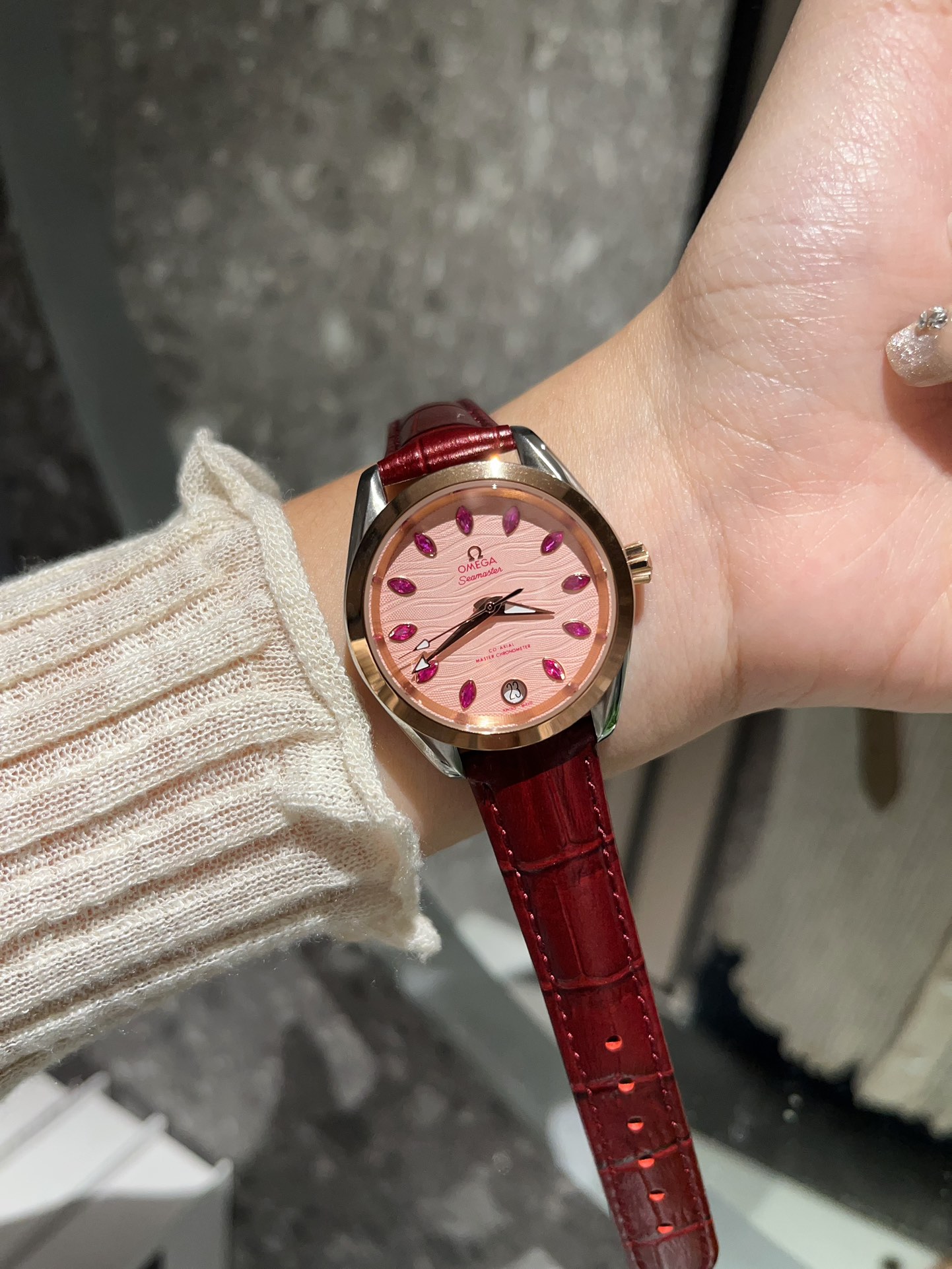 [TOP] OMEGA Omega Aquq Terra Shades Seahorse Swiss Movement Watch - 34mm