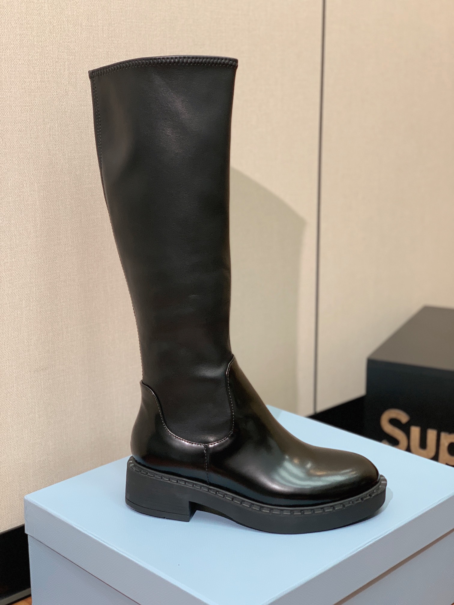[TOP] PRADA Elastic Boots - Black